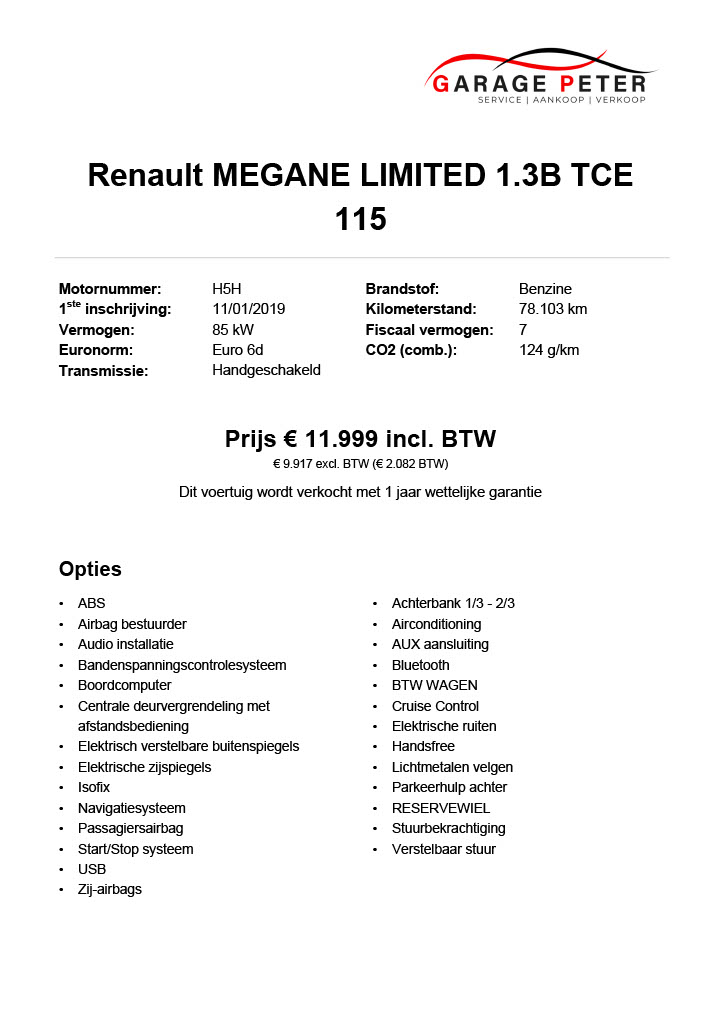 fiche renault megane limited 1300 benzine tce115 tweedehandswagens garage peter bredene oostende (1)