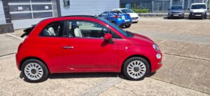 Fiat 500 C hybride 2021 1240 benzine cabrio rood tweedehandswagens garage peter bredene oostende (3)