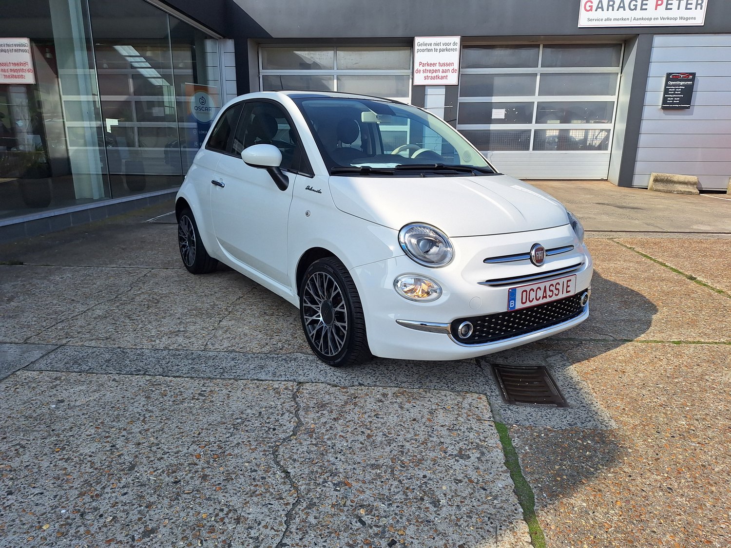 Fiat 500 1000 benzine hybrid dolcevita tweedehandswagens garage peter bredene oostende (1)